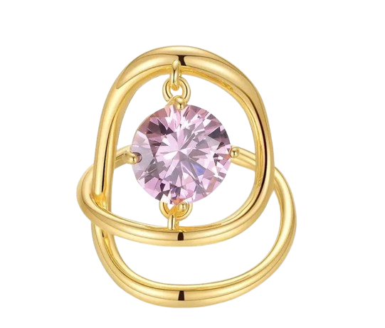 Aestethic Pink Stone Rings  HOUSE OF SHE