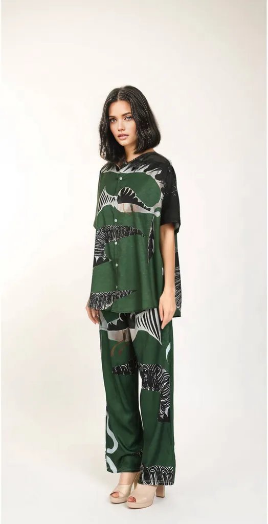 Ghana Printed Shirt and Pants Set - HOUSE OF SHE