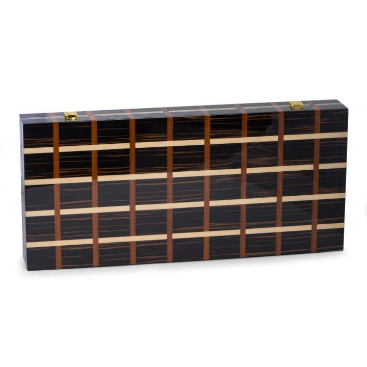 Art Deco Wood 21" Backgammon Set - HOUSE OF SHE