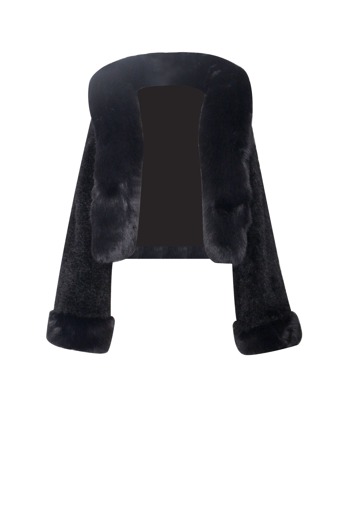 Kendall Black Faux Fur Coat