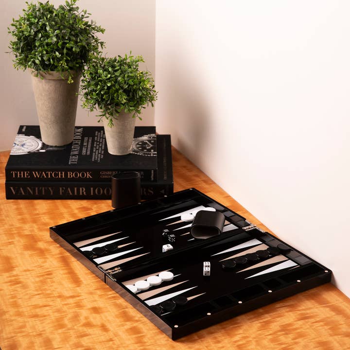 Constance Acrylic Black Backgammon Set - HOUSE OF SHE