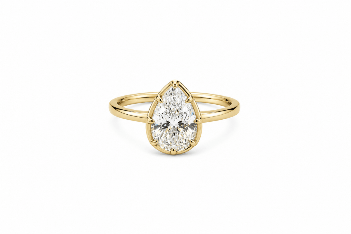 Pear Cut Bezel Ring - HOUSE OF SHE