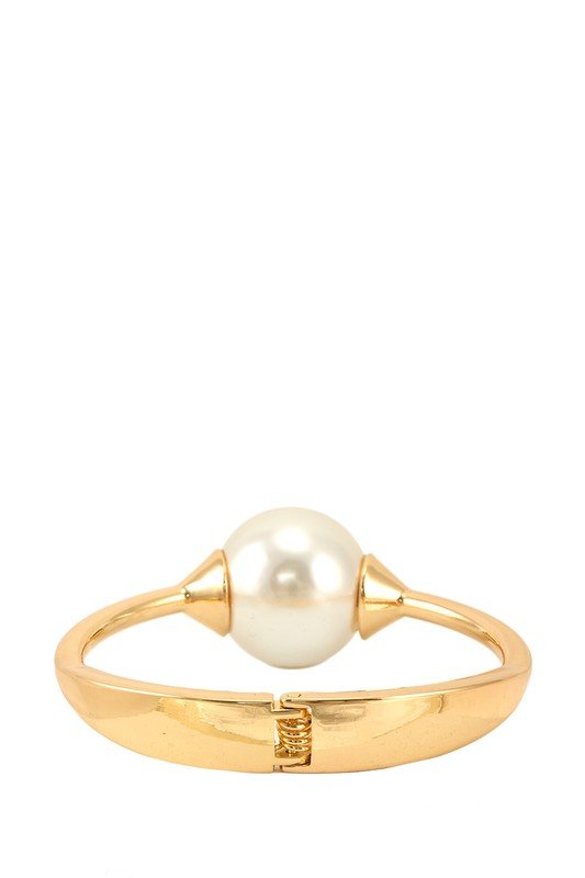Pearl Ball Accent Hinge Bracelet - HOUSE OF SHE