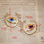 Pétalos Exotic Eye Crystal Hoop Earrings - HOUSE OF SHE