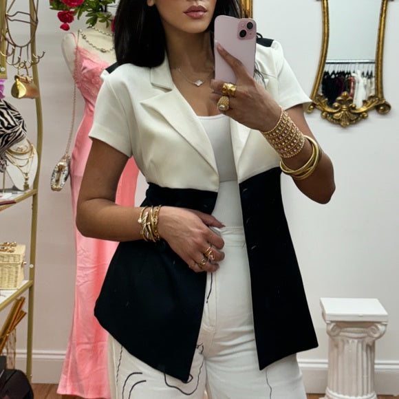 N5 Classic Blazer Button Up Blouse Top  HOUSE OF SHE