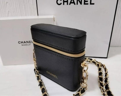 CHANEL CC Novelty Case & Pouch Black Chain Bag