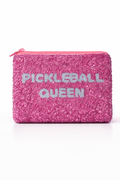 Pickleball Queen Beaded Coin Bag - HOUSE OF SHE