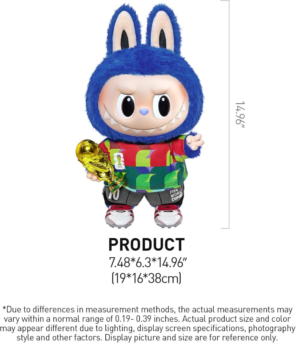 POP MART the Monsters × FIFA Series - Catch the Win Vinyl Plush Doll, Big Labubu with FIFA World Cup 2026 Clothes, Gift for Sports Fans, Teenagers, Adults, 14.96 Inches Height - HOUSE OF SHE