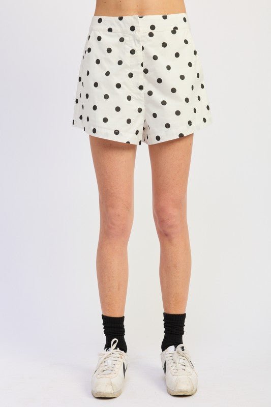 POPLIN MID WAIST SHORTS - HOUSE OF SHE