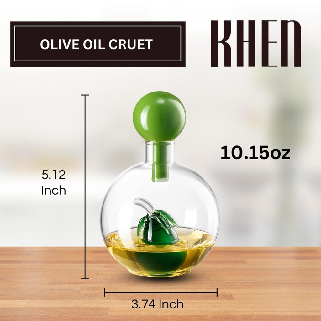 Premium Italian Design Oil Dispenser – 10oz Borosilicate Glass Carafe - HOUSE OF SHE