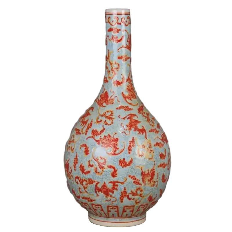 Qing Kangxi Baifu Porcelain hand-Painted Vase - HOUSE OF SHE