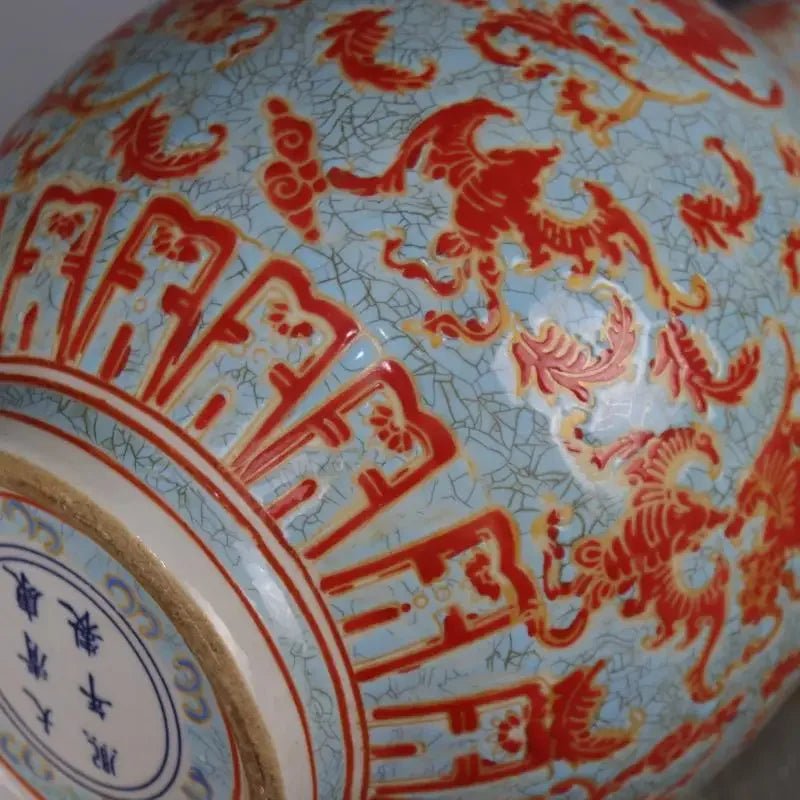 Qing Kangxi-Style “Baifu” Porcelain Bottle – Hand-Painted Luminous Vase - HOUSE OF SHE
