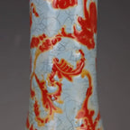 Qing Kangxi-Style “Baifu” Porcelain Bottle – Hand-Painted Luminous Vase - HOUSE OF SHE