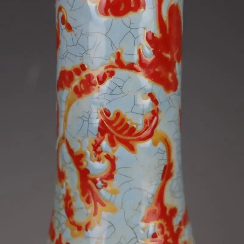 Qing Kangxi-Style “Baifu” Porcelain Bottle – Hand-Painted Luminous Vase - HOUSE OF SHE