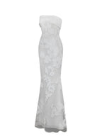 Raphaela White Floral Strapless Mermaid Wedding Dress - HOUSE OF SHE
