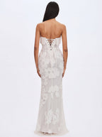 Raphaela White Floral Strapless Mermaid Wedding Dress - HOUSE OF SHE