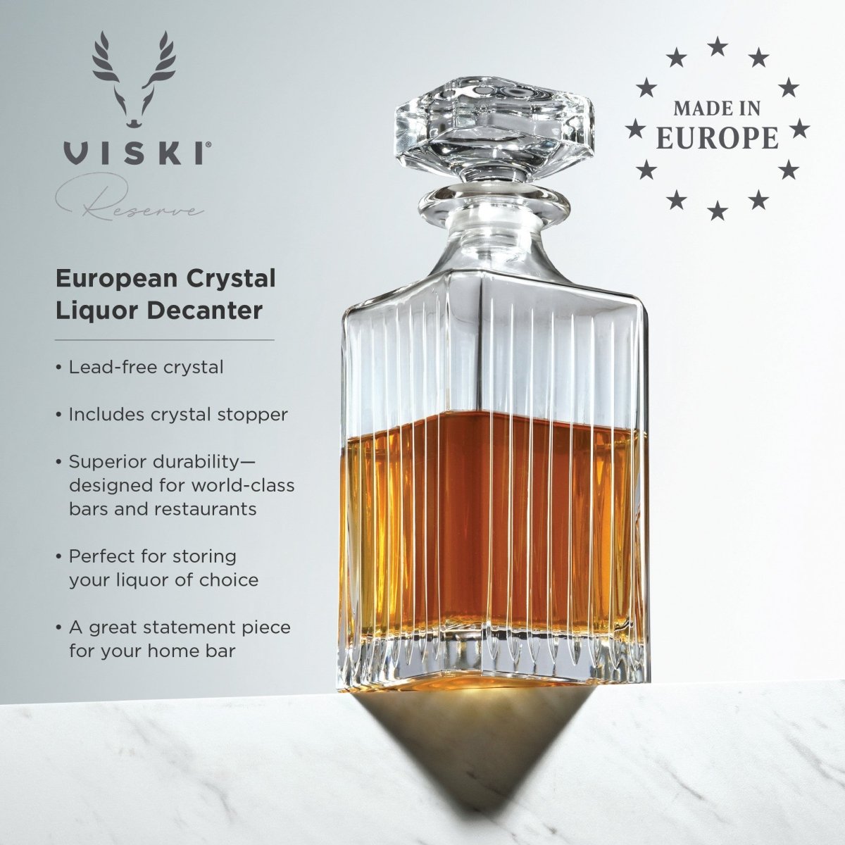 Reserve Milo Crystal Liquor Decanter - HOUSE OF SHE