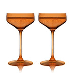Reserve Nouveau Crystal Coupe Glasses in Amber Set of 2 - HOUSE OF SHE