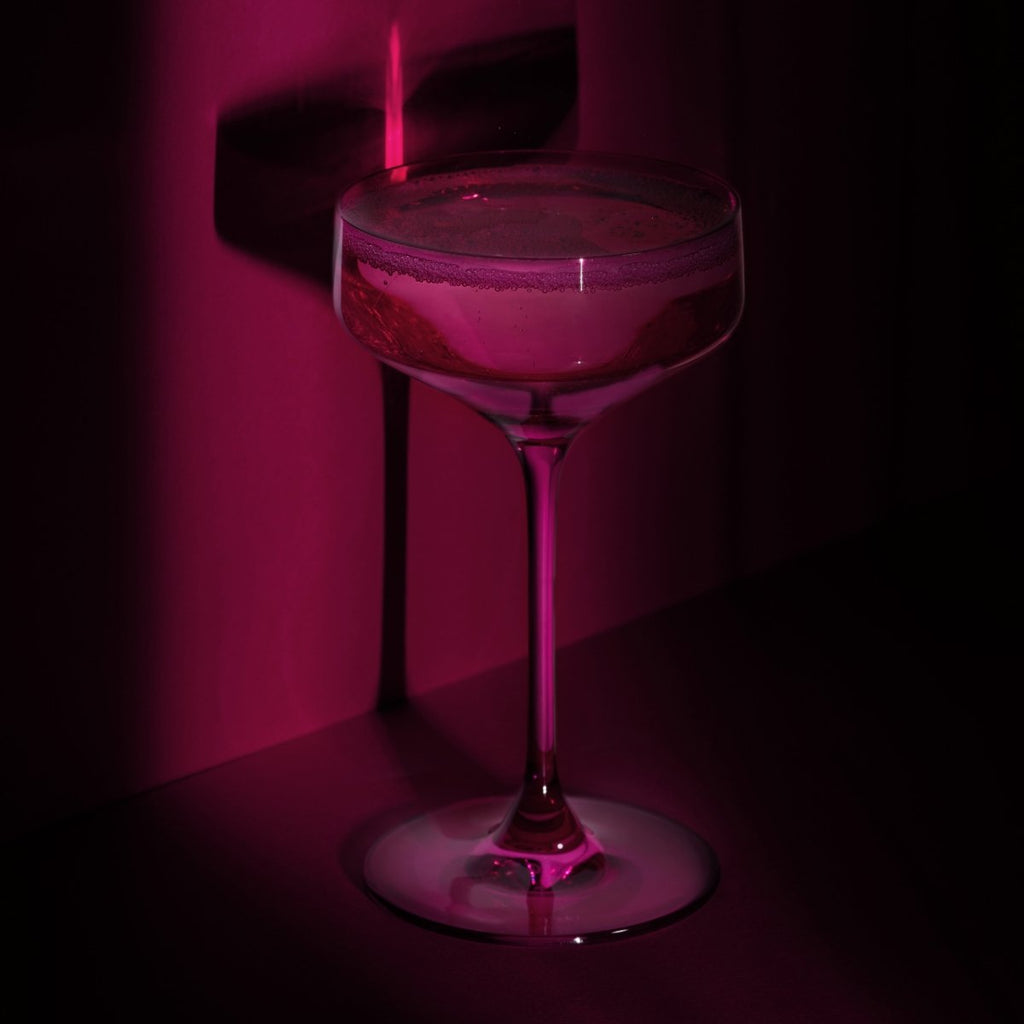 Reserve Nouveau Crystal Coupe Glasses in Berry Set of 2 - HOUSE OF SHE