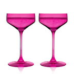 Reserve Nouveau Crystal Coupe Glasses in Berry Set of 2 - HOUSE OF SHE