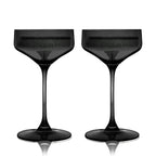 Reserve Nouveau Crystal Coupe Glasses in Smoke Set of 2 - HOUSE OF SHE