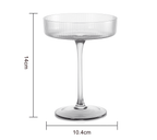 Ribbed Coupe Cocktail Glasses 8 Oz Set Of 2 Classic Manhattan Glasses For Cocktails Libbey Champagne - HOUSE OF SHE