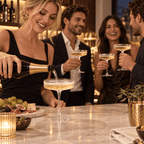 Ribbed Coupe Cocktail Glasses With Gold Rim 8 Oz Set Of 4 Classic Manhattan Glasses For Cocktails Li - HOUSE OF SHE