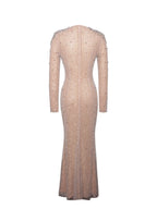 Rita Sequin Mesh Silver Beaded Mermaid Dress - HOUSE OF SHE