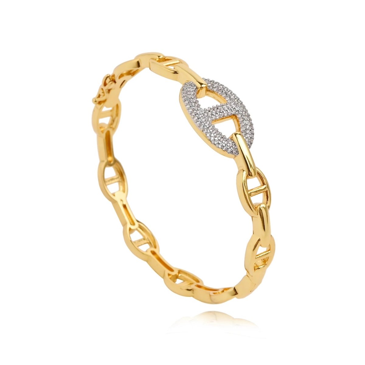 Rosie Two Tone Pave Bracelet - HOUSE OF SHE