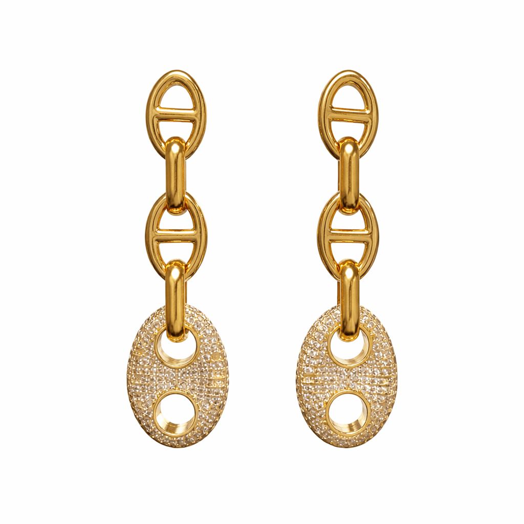 Roxanne Pave Drop Earring - HOUSE OF SHE