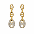 Roxanne Two Tone Pave Drop Earring - HOUSE OF SHE