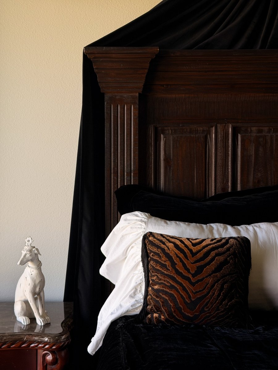 Sable Tiger Print Fringe Throw Pillow - HOUSE OF SHE