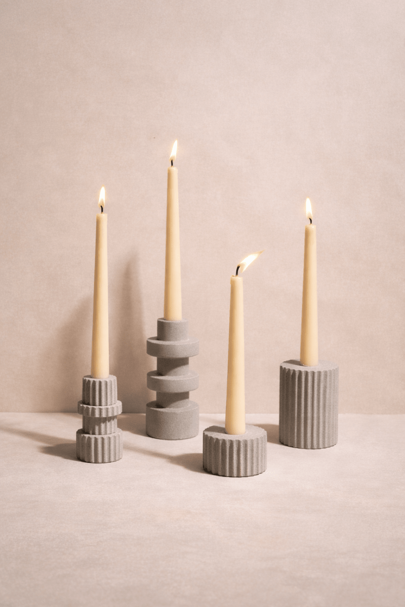 Sandstone Candle Holders - HOUSE OF SHE