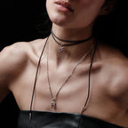 Sapphire Tooth Figaro Necklace - HOUSE OF SHE