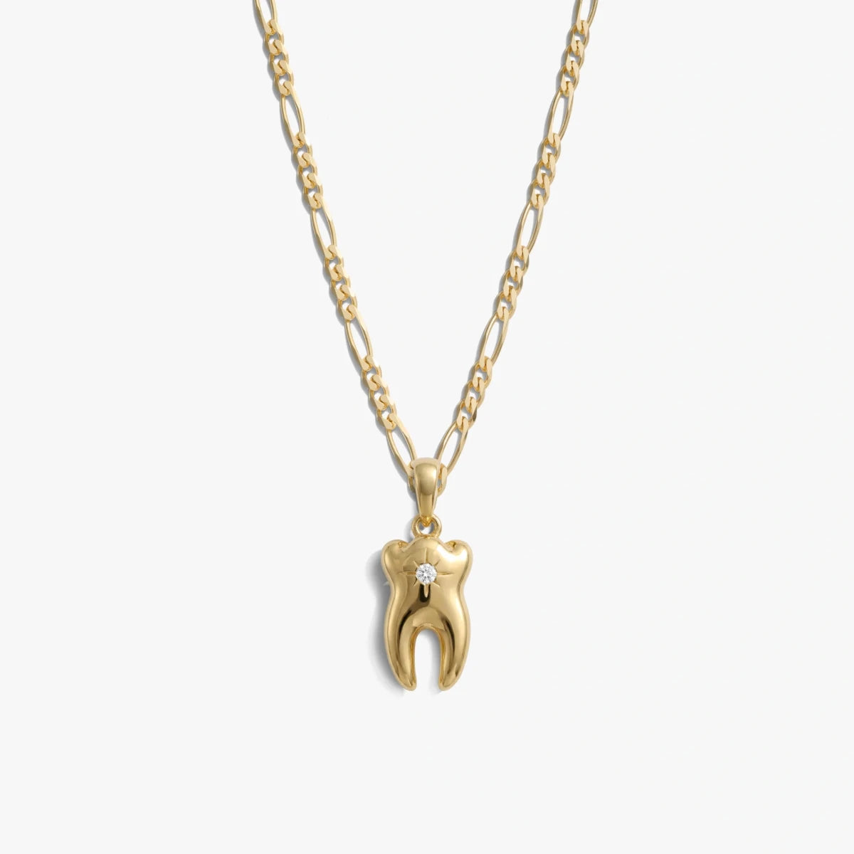 Sapphire Tooth Figaro Necklace - HOUSE OF SHE
