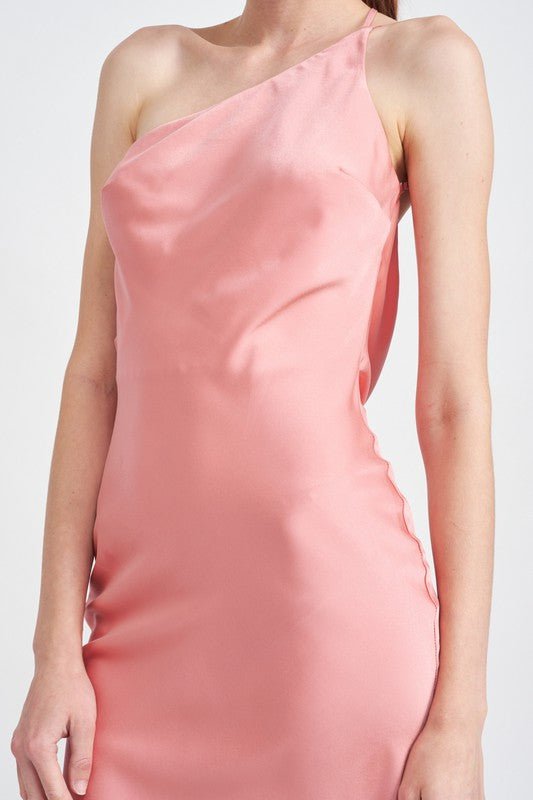 Satin Maxi Bias Dress - HOUSE OF SHE