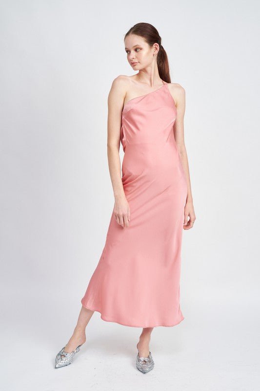 Satin Maxi Bias Dress - HOUSE OF SHE