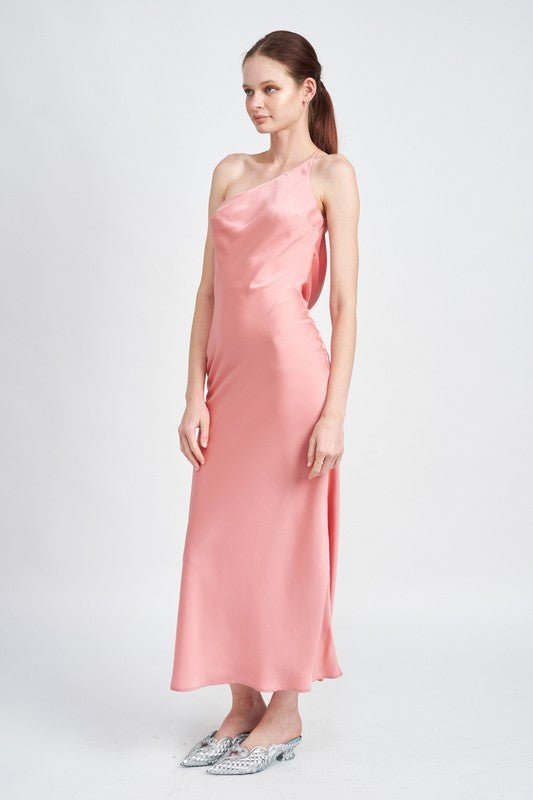 Satin Maxi Bias Dress - HOUSE OF SHE