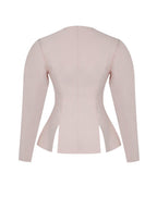 Savannah Tulip Pink Peplum Blazer - HOUSE OF SHE