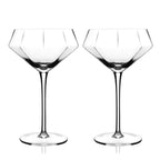 Seneca Diamond Crystal Martini Glasses Set of 2 - HOUSE OF SHE