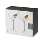Seneca Diamond Crystal Martini Glasses Set of 2 - HOUSE OF SHE