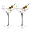 Seneca Diamond Crystal Martini Glasses Set of 2 - HOUSE OF SHE