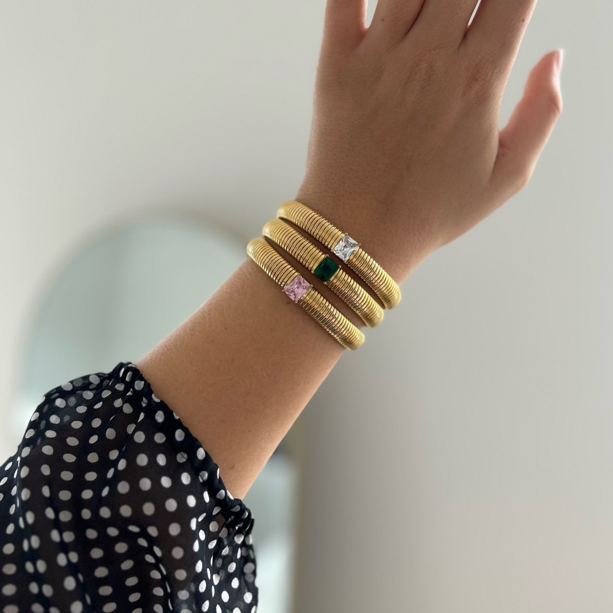 Serenity CZ Gold Bracelet - HOUSE OF SHE