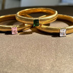 Serenity Emerald CZ Gold Bracelet - HOUSE OF SHE