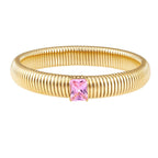 Serenity Pink CZ Gold Bracelet - HOUSE OF SHE