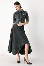 Shadow Stitch Romance Denim Crop Jacket - HOUSE OF SHE