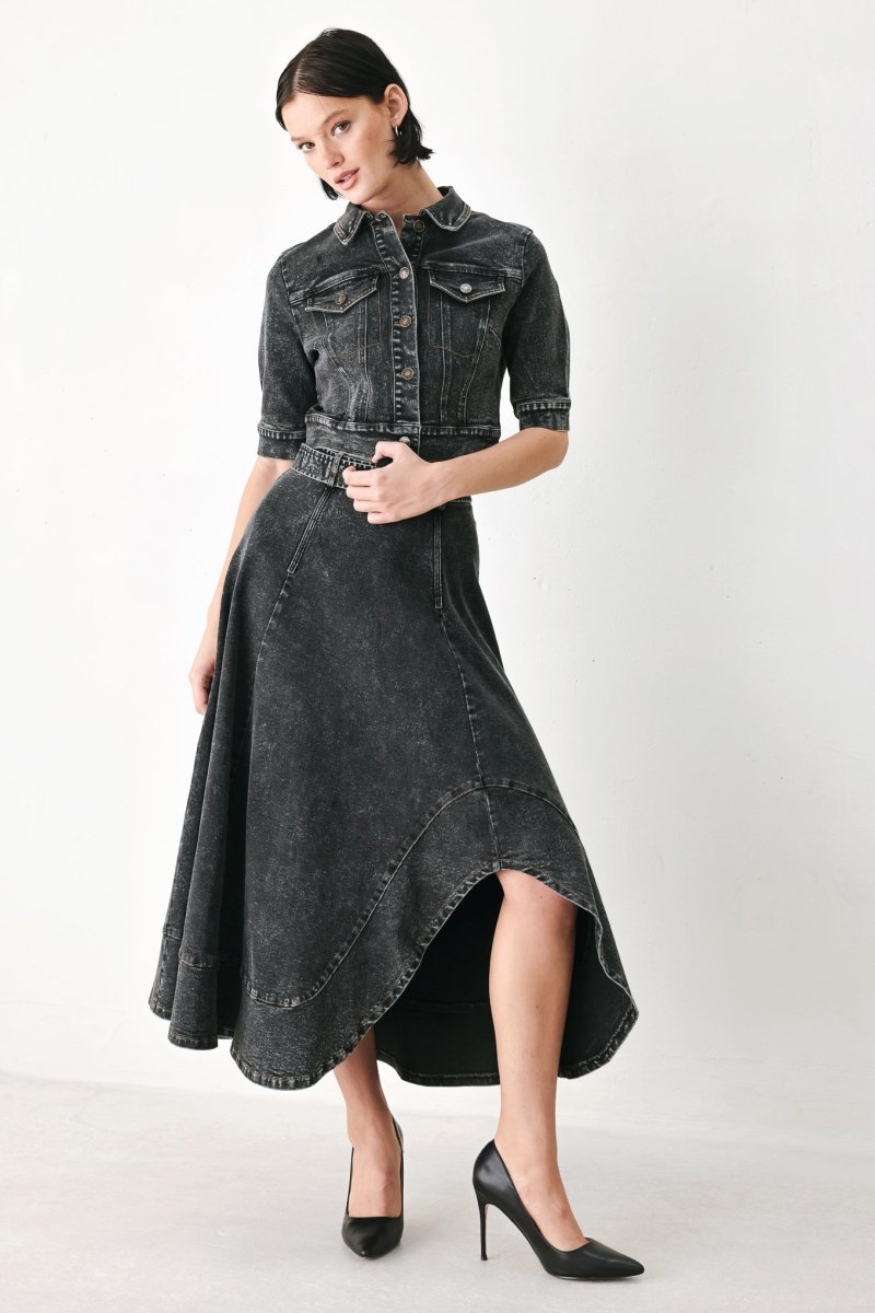 Shadow Stitch Romance Denim Crop Jacket - HOUSE OF SHE