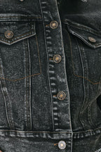 Shadow Stitch Romance Denim Crop Jacket - HOUSE OF SHE