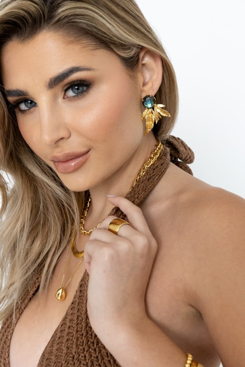 Shannon Labradorite Earrings - HOUSE OF SHE