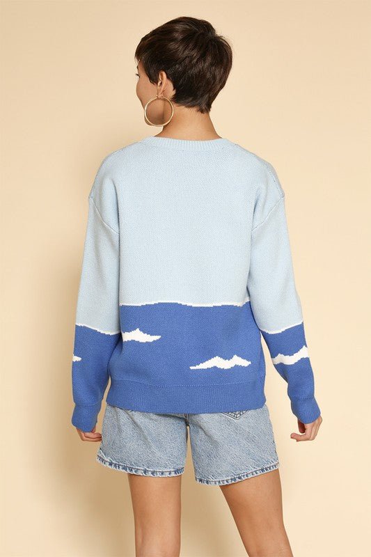 Shark attack knit sweater - HOUSE OF SHE